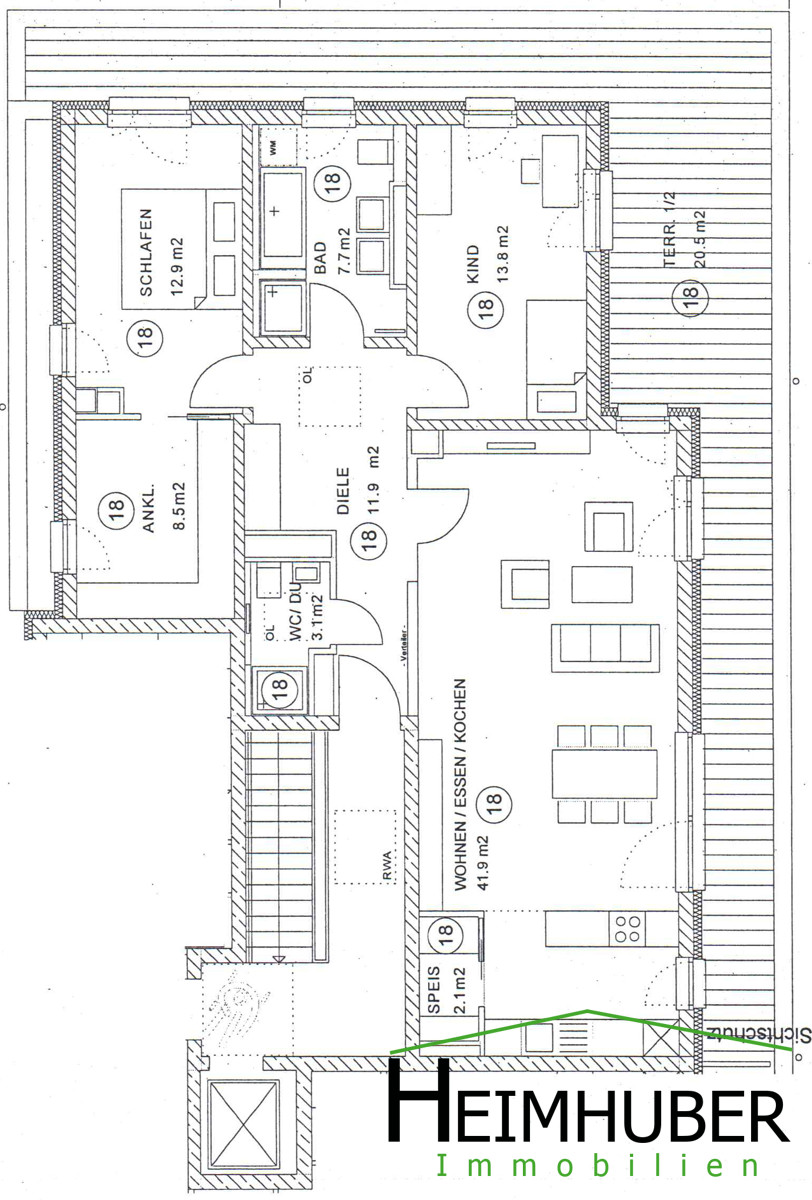 Grundriss WE 18 - Zieglerstraße