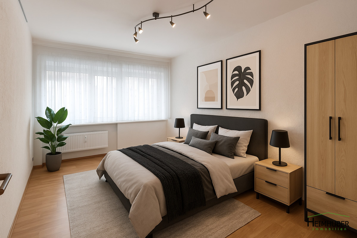 Schlafzimmer möbliert Beispiel